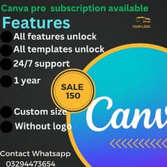 Canva pro and Canva admin panel available