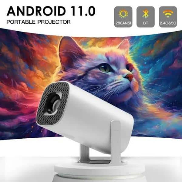 P30 Android Projector:4K Decoding, Dual-Band WiFi, and Bluetooth 5.0 1