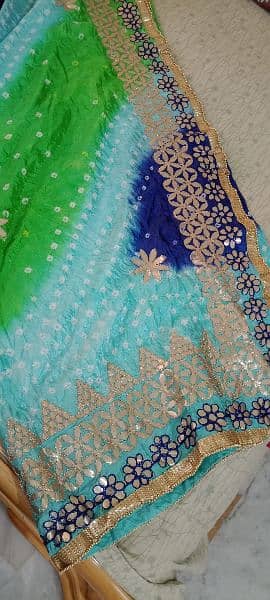 silk frok full gher mirror work with gotta dupatta 2