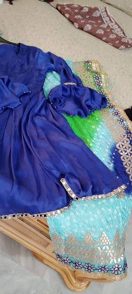 silk frok full gher mirror work with gotta dupatta 5