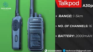 Walkie Talkie | Wireless Set (Talkpod) A30P Two Way communication