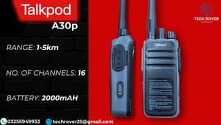 Walkie Talkie | Wireless Set (Talkpod) A30P Two Way communication