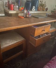 two chairs study table