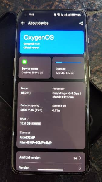 OnePlus 10 Pro 12/512 PTA Approved 7