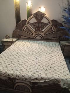 king size bed with sides table with Dressing Table