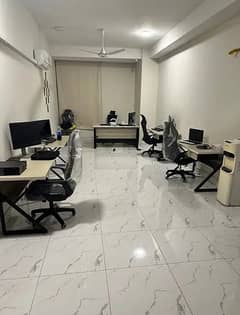 500 square Feet Brand New Full Furnished Corporation Office For Rent At Main Boulevard gulberg 3 Lahore