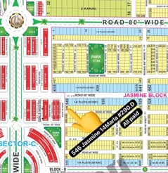 546 Jasmine Block 14Marla Corner Plot All Charges Paid LDA Approved Block Near Park And Shopping Mall