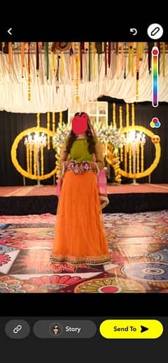 stylish Mehndi lehnga