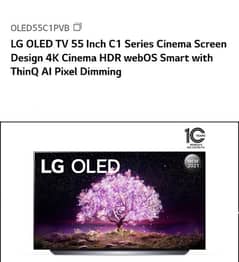 LG 55” OLED TV - Like New, From Dubai