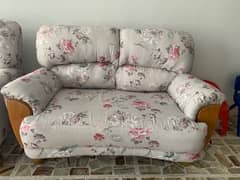 floral 6 seater sofa set up