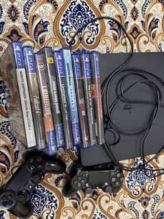 Playstation 4 Slim 1 tb with 2 controllers