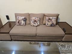 King size L shaped lounge sofa with table