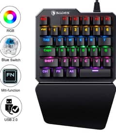 Sades TS-35 One Handed 35 Keys Mechanical RGB Gaming Keyboard