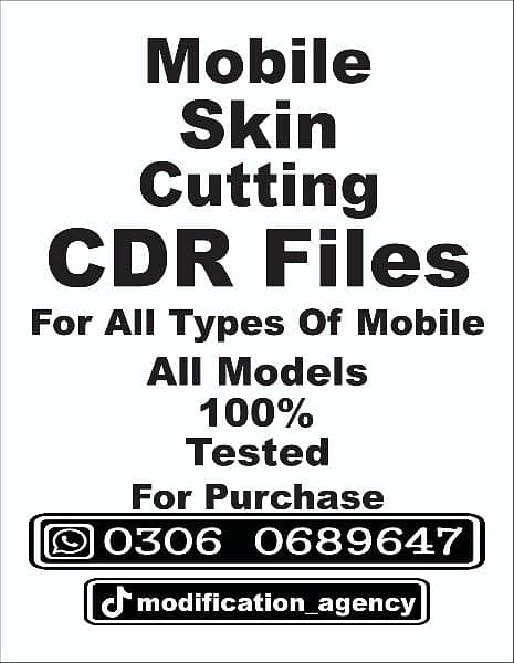 Mobile skin cutting CDR files 1