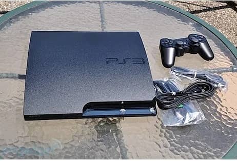 (slim-Playstation 3  jailbreak+3 controler wrkng cndition 1