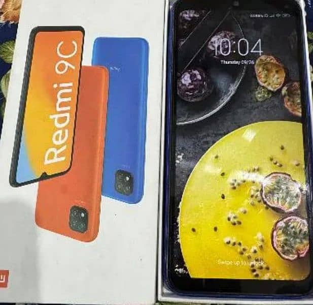 redmi 9c full box chargar b sath h all ok mobile  03231103276 0