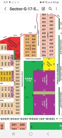 G-17/1 Plot Size 40 - 80 Street no. 22 For Sale