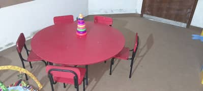 school. table with chair