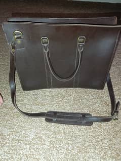 Brown laptop bag