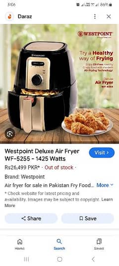 West Point Air fryer Model WF 5255 0