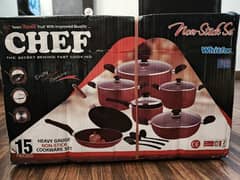 Chef Non Stick Cook Ware 15 Piece Set