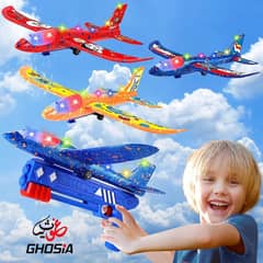 Airplane Launcher Toy, Foam Glider Led Plane Launcher Gun