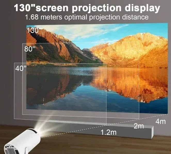 Projector Hy 300 4k HD box pack 6