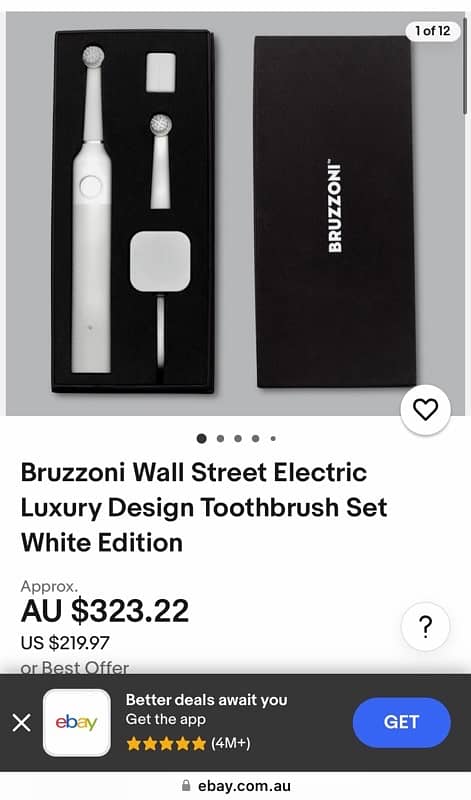 bruzzoni luxury design wall street electric toothbrush set white 6