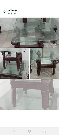 wooden table set