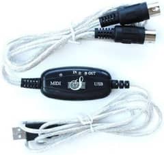 Midi To USB Cable New