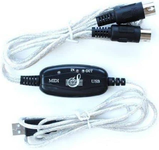 Midi To USB Cable New 0