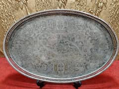 large size silver plated tray