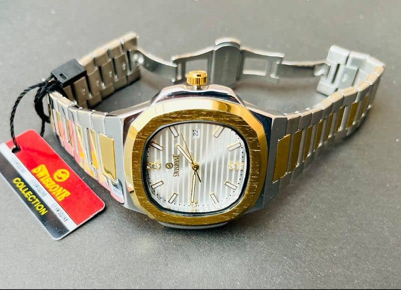 watch, Manwatch, gift watch,silver golden watch 1