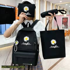 4 Pcs Floral Design Bag Set For Girls