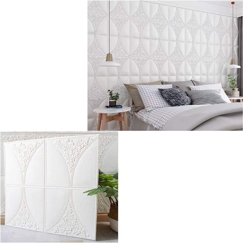 3D Adhesive Water Proof Foamic Wallpaper Wall Background Panel Sticke 8