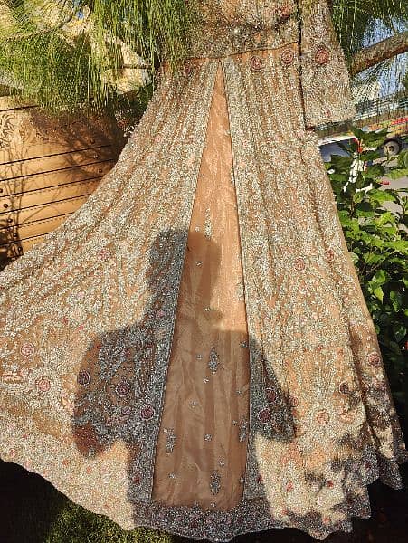 Peach Colour Organza Bridal Maxi One time used just like new 4