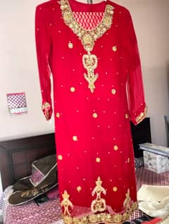 Embroided Fancy Shirt with Trouser & Dupatta