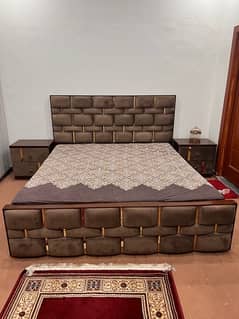 Designer King Size Double Bed Set With Mattress