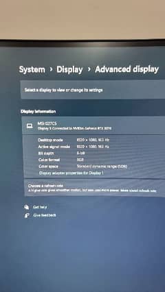 MSI G27C5 165hz 27 inch gaming monitor