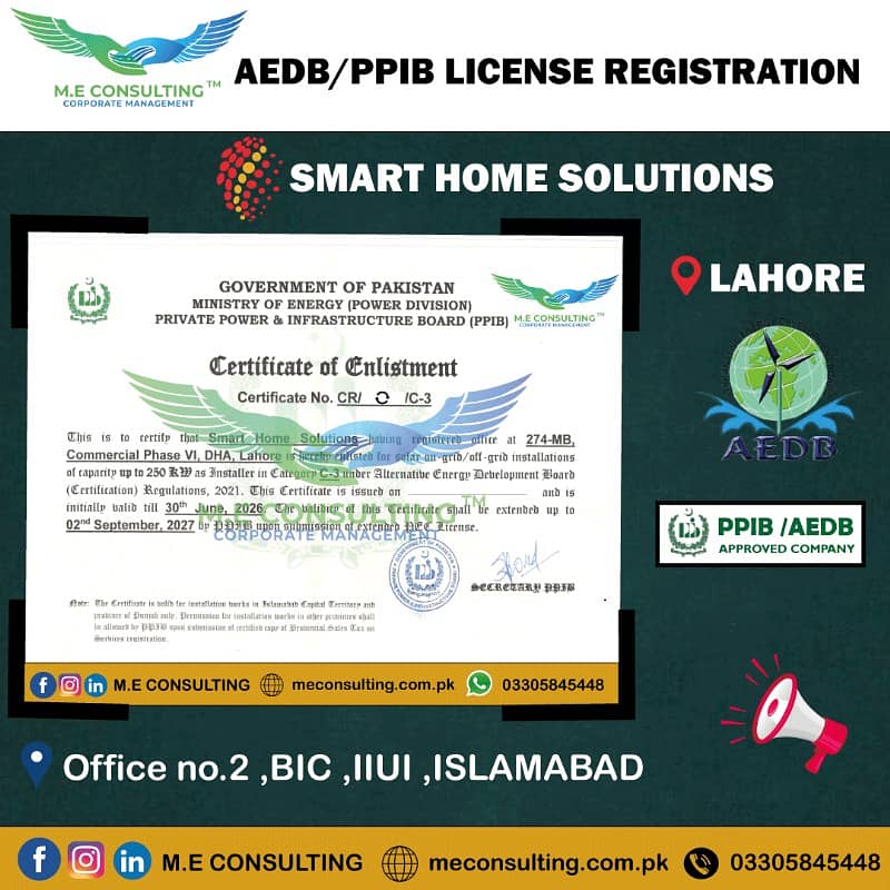 PEC - PPIB/AEDB - SECP - FBR Tax / PRA - ISO - Company Reg. in KSA 14