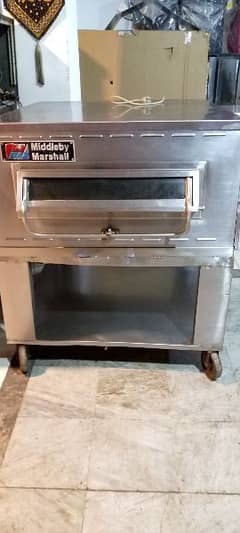 middle by marshall 22" belt// pizza oven// dough mixer// counters