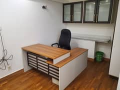 VIP LAVISH FURNISHED OFFICE FOR RENT WITH LIFT GLASS ELEVATION WITH EXCTIVE CHAMBER MAN ROAD FACING FRONT ENTRANCE RENT ALMOST FINAL NOTE 1 MONTH COMMISSION RENT SERVICE CHARGES MUST