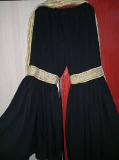 black embroided ghara set 3 piece