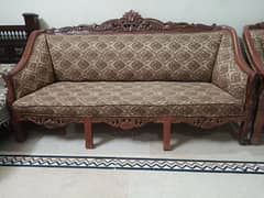 wooden 5 seater sofa set