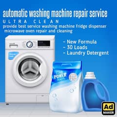 washing machine repair service with one month warranty