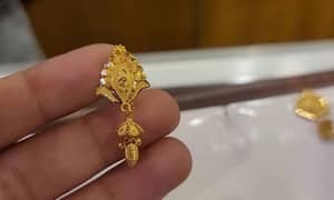 gold  earrings tops bale kanty baleya 21 karet