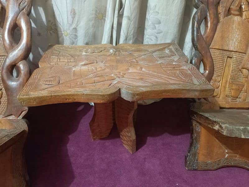 Congo Solid wood chairs table 2