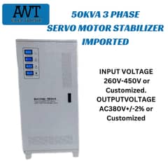 50KVA 3 Phase Servo Motor Stabilizer AC Voltage Regulator (AWT) import