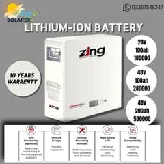 zing battery available 24v 100 amp or 48v 100 or 200 amp