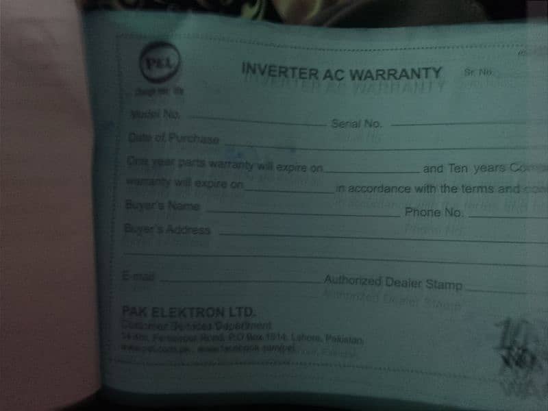 new condition AC 1ton pel DC inverter 10by 10 condition hai 1